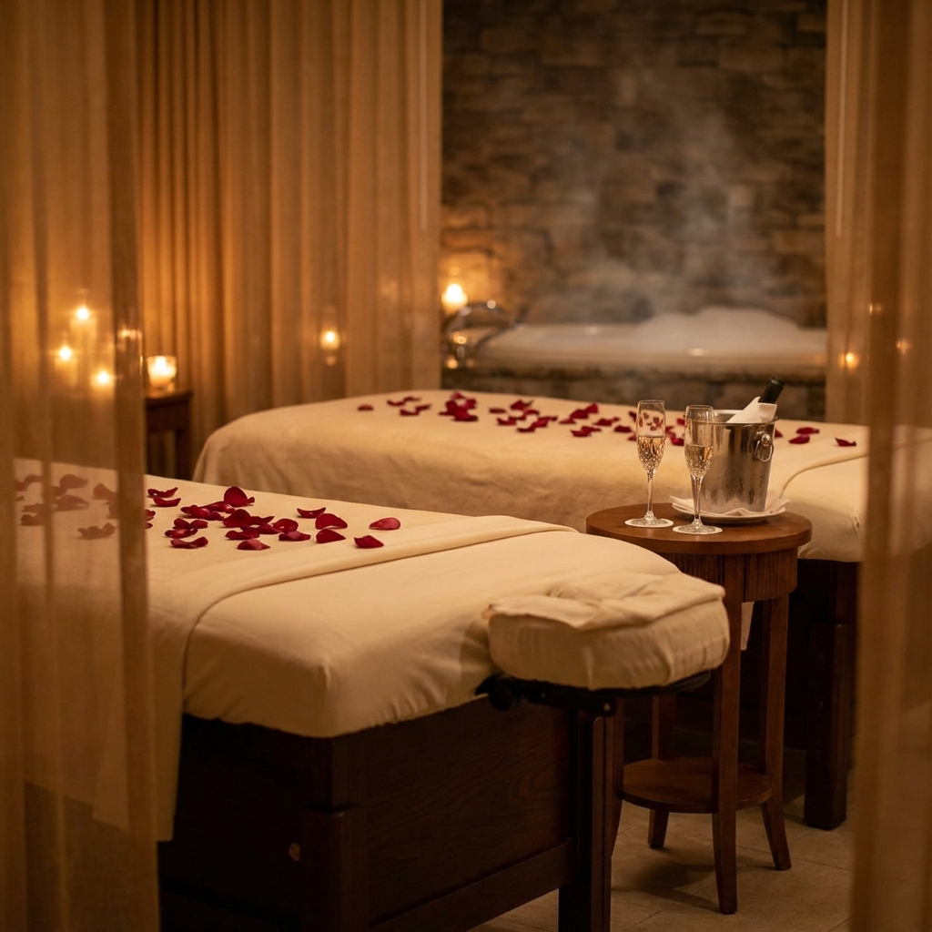 Romantic couples massage Barcelona luxury spa experience